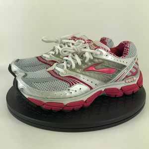 Brooks Glycerin 9 White/Pink Athletic Running Shoes 1200911B668 Women's Size 8